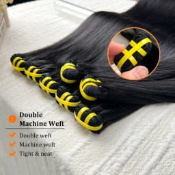 15A Double Drawn Bone Straight Vietnamese Raw Virgin Hair Bundles 100% Unprocessed Minimal Shedding Full Ending Hair Extensions