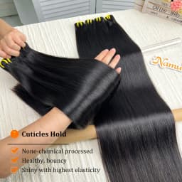 15A Double Drawn Bone Straight Vietnamese Raw Virgin Hair Bundles 100% Unprocessed Minimal Shedding Full Ending Hair Extensions