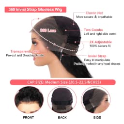 Body Wave 360 Full Lace Wigs Human Hair Pre Plucked HD 180% Density Brazilian Ponytail Hair Wavy Wig Pre-cut Drawstring Lace Brazilian Ponytail Hair Wavy
