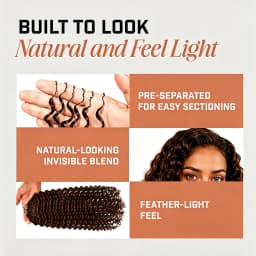Chocolate Brown Deep Wave Human Hair Extensions Boho Braided Pre-Looped Curly Feather Crochet Hair with Miracle Knots Spiral Curly Hair for Braids