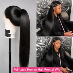 Real Full Lace Wigs Human Hair for Braided Wigs Bone Straight HD 13x5 Lace Frontal Wig Preplucked Brazilian Remy Hair For Women