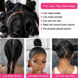 Real Full Lace Wigs Human Hair for Braided Wigs Bone Straight HD 13x5 Lace Frontal Wig Preplucked Brazilian Remy Hair For Women