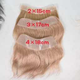 Men's Forehead Hairline Wig High Density Human Hair Skin PU Men's Frontal Hairpiece V Ring Frontal Hair Top