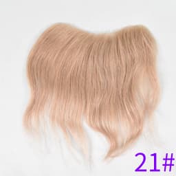 Men's Forehead Hairline Wig High Density Human Hair Skin PU Men's Frontal Hairpiece V Ring Frontal Hair Top