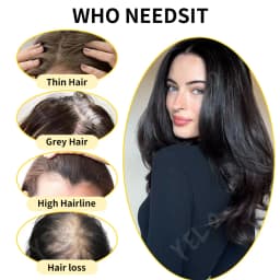 17 Inch Human Hair Toppers With 4 Clips 100% Straight Human Hair Topper Human Hairpieces 4inch×5inch Injection Base for Women