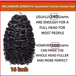 Millionaire Queen 15A Feather Crochet Hair 100% Hair Pre Separated Burmese Curly Crochet Human Hair Afro Kinky Curly Bundles