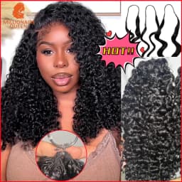Millionaire Queen 15A Feather Crochet Hair 100% Hair Pre Separated Burmese Curly Crochet Human Hair Afro Kinky Curly Bundles