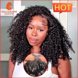 Millionaire Queen 15A Feather Crochet Hair 100% Hair Pre Separated Burmese Curly Crochet Human Hair Afro Kinky Curly Bundles