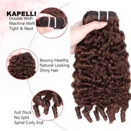 Chocolate Brown Human Hair Bundles Burmese Curly Hair Bundles Deal Brazilian Raw Hair Extensions  1/3/4 pcs
