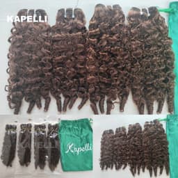 Chocolate Brown Human Hair Bundles Burmese Curly Hair Bundles Deal Brazilian Raw Hair Extensions  1/3/4 pcs
