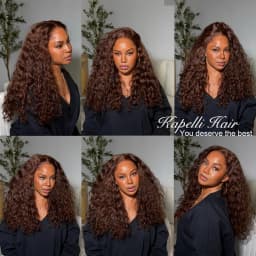 Chocolate Brown Human Hair Bundles Burmese Curly Hair Bundles Deal Brazilian Raw Hair Extensions  1/3/4 pcs