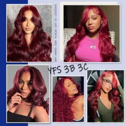 Halloween Wig Long Anime Cosplay Body Wave Wine Red Burgundy 99J Human Hair Wigs 200% Density 40 Inches 13x6 13x4 HD Transparent Lace Frontal Wig Brazilian Hair For Women Pre Plucked