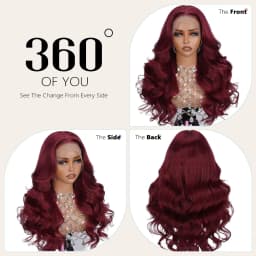 Halloween Wig Long Anime Cosplay Body Wave Wine Red Burgundy 99J Human Hair Wigs 200% Density 40 Inches 13x6 13x4 HD Transparent Lace Frontal Wig Brazilian Hair For Women Pre Plucked