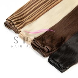 SPIKFN Long Tape Weft Human Hair Extensions Invisible Inject PU Skin Flat Weft Hair Bundles 80-100g Sewing In Micro Links Hair