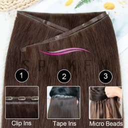 SPIKFN Long Tape Weft Human Hair Extensions Invisible Inject PU Skin Flat Weft Hair Bundles 80-100g Sewing In Micro Links Hair