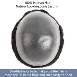 Clearance 0.08mm Full Skin Base Toupee Men Hair Strong Double Knots Male Hair Prosthesis Natural Human Hair Men's Wigs Systems
