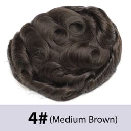 Clearance 0.08mm Full Skin Base Toupee Men Hair Strong Double Knots Male Hair Prosthesis Natural Human Hair Men's Wigs Systems