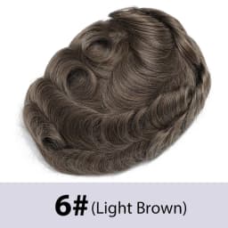 Clearance 0.08mm Full Skin Base Toupee Men Hair Strong Double Knots Male Hair Prosthesis Natural Human Hair Men's Wigs Systems