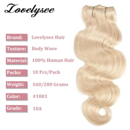 Body Wave Clip In Human Hair Extensions Brazilian 100% Remy Human Hair 10Pcs Clip In Hair Extensions For Women Full Head Clips