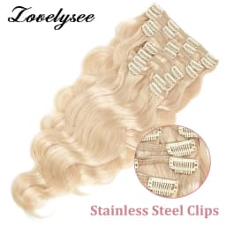Body Wave Clip In Human Hair Extensions Brazilian 100% Remy Human Hair 10Pcs Clip In Hair Extensions For Women Full Head Clips