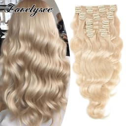Body Wave Clip In Human Hair Extensions Brazilian 100% Remy Human Hair 10Pcs Clip In Hair Extensions For Women Full Head Clips