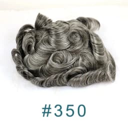 Super Natural Hairline 80Density 0.02mm Ultra Thin Skin Undetectable Vloop Men Toupee 1b20 520# Black Grey Human Hair Prosthesis
