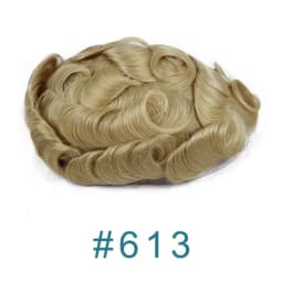 Super Natural Hairline 80Density 0.02mm Ultra Thin Skin Undetectable Vloop Men Toupee 1b20 520# Black Grey Human Hair Prosthesis