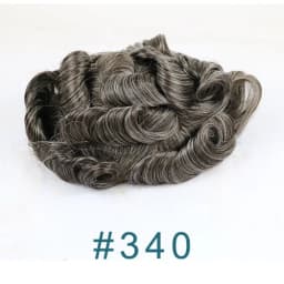 Super Natural Hairline 80Density 0.02mm Ultra Thin Skin Undetectable Vloop Men Toupee 1b20 520# Black Grey Human Hair Prosthesis