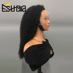 Afro Kinky Curly Human Hair Lace Frontal Wig 180% Density Brazilian 13x4 Curly Lace Front Human Hair Wigs For Women Pre Plucked