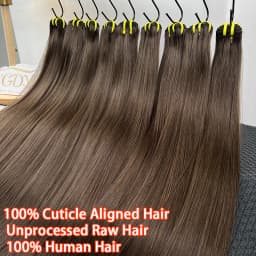 #2 Dark Brown Colored Bone Straight 100% Unprocessed Raw Virgin Human Hair Weave Extensions 1/2/3/4 Top Bundles Double Weft