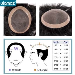 Long Lifespan Mono Wig Man Double Knots Toupee Men's Wig Human Hair 6 Inches Hair System For Men Capillary Male Hair Prosthesis