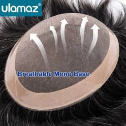Long Lifespan Mono Wig Man Double Knots Toupee Men's Wig Human Hair 6 Inches Hair System For Men Capillary Male Hair Prosthesis