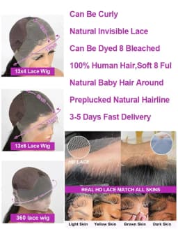 Premium 40 Inch Extra Long 250% Density Natural Black 13x4 HD Lace Frontal Bone Straight Silky Soft 13x6 Remy Human Hair Wigs Pre Plucked Hairline Invisible Bleached Knots Wear and Go 5x5 Glueless Closure Thick Full Ends