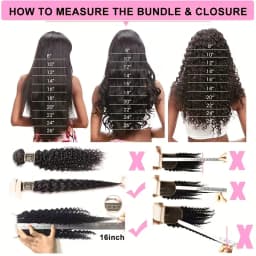 Deep Wave Natural Hair Extensions with Closure Brazilian Unprocessed Remy Human Hair Weave, 4x4 Lace Closure with 3/4 Bundles
