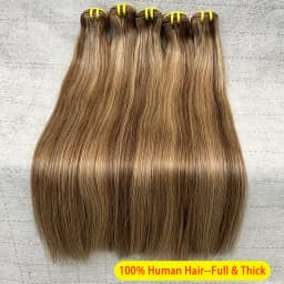 Highlight Bone Straight Human Hair Bundles Raw Virgin Hair P427 Colored Ombre Honey Blonde 100% Vietnamese Human Hair Extensions