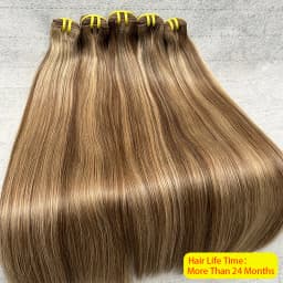 Highlight Bone Straight Human Hair Bundles Raw Virgin Hair P427 Colored Ombre Honey Blonde 100% Vietnamese Human Hair Extensions