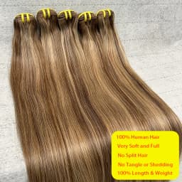 Highlight Bone Straight Human Hair Bundles Raw Virgin Hair P427 Colored Ombre Honey Blonde 100% Vietnamese Human Hair Extensions
