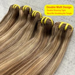 Highlight Bone Straight Human Hair Bundles Raw Virgin Hair P427 Colored Ombre Honey Blonde 100% Vietnamese Human Hair Extensions