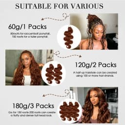 Brown Color Body Wave Crochet Human Hair Miracle Knots Feather Extensions Pre Separated For Boho Braids Lightweight Quick Install Natural Full Ends Reusable Protective Style Long Lasting Hair For Black Women