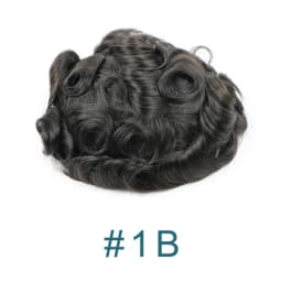 Men's Super Natural Hairline Toupee 1B50 1B80 Dark Brown Gray Black Transparent PU Undetectable Durable Thin Micro Skin Prosthes