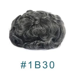 Men's Super Natural Hairline Toupee 1B50 1B80 Dark Brown Gray Black Transparent PU Undetectable Durable Thin Micro Skin Prosthes