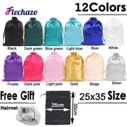 100Pcs Wholesale Silk Satin Bags Hair Packaging Bags Logo Custom Soft Silky Pouches Wigs Bags Hair Tools Storage Bags Home Salon