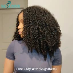 K​inky Curly Crochet Human Hair Extensions Afro Kinky Pre-Separated Knotless Crochet Human Hair With Loop For Twist Boho Braids
