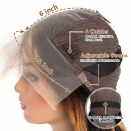 36Inch 1B/30 Highlight Body Wave 13x6 Lace Frontal Human Hair Wigs Ombre Black Brown Colored Preplucked Lace Front Wig For Women