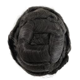 Versalite HD Lace PU Men Toupee Real Indian Human Hair Wigs Lace PU Hair Wig Hair System Male Capillary Prosthesis Hairline