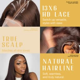 Chocolate Brown Bone Straight Dark Brown 200% Density 40 Inches 13x6 13x4 HD Transparent Lace Frontal Wig #4 Human Hair Wigs Pre Plucked For Women Brazilian Hair