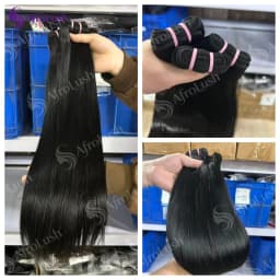 24 26 28 Inches 15A Double Drawn Human Hair Bundles Vietnamese Raw Hair Bundles 100% Human Hair Straight Bundles Unprocessed Hair 1/3/4 Extensions 2-5 Delivery Time