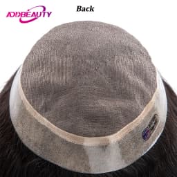 Mono Men Capillary Prosthesis Soft PU Man Toupee Indian Remy Human Hair Wigs Lace Shape Front Hairline Natural Hairpiece System