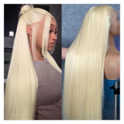 250% 300% Density 613 Honey Blonde Color 13x6 HD Lace Frontal Wigs Pre Plucked Indian Raw Hair Straight 13x4 Lace Front Human Hair Wigs For Women 38 40 inch
