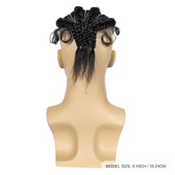 Men's Toupee Hair HD Full Lace Male Hairpieces with Cornrow Braids White Hair Reaplcement Synthetic Short Hair Topper for Men